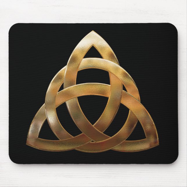 Keltischer Golddreiheits-Knoten Mousepad (Vorne)