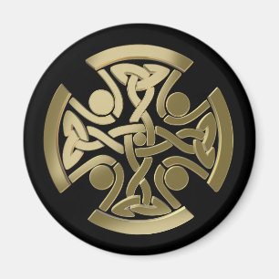 Keltischer Goldener Knoten Magnet