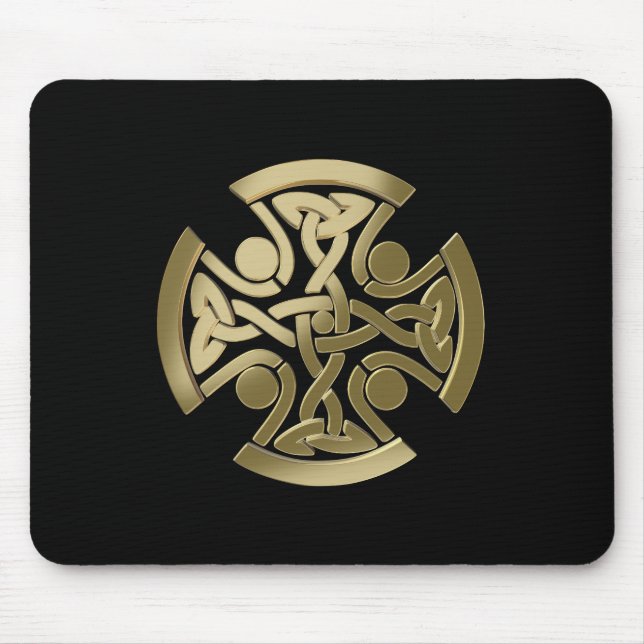 Keltischer Goldener Knoten Mousepad (Vorne)