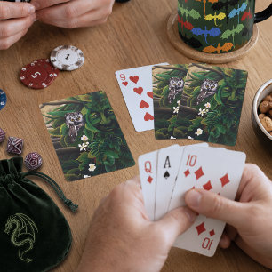 Keltischer Grüner Mann Eule Waldgeist Fantasy Spielkarten