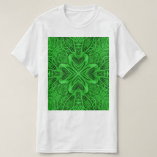 Keltischer Klee-Vintages grünes T-Shirt