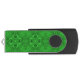Keltischer Klee-Vintages grünes USB Stick (Rückseite)