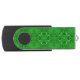 Keltischer Klee-Vintages grünes USB Stick (Vorderseite)