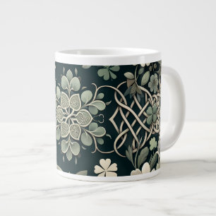 Keltischer Kleeblatt-Blumenanhänger Jumbo-Tasse