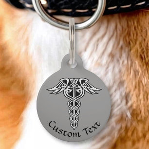 Keltischer Knoten Caduceus Haustiermarke