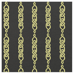Keltischer Knoten, Flecht, goldener Streifen auf s Stoff