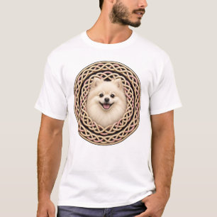 Keltischer Knoten Pomeranian Hundekunst T-Shirt