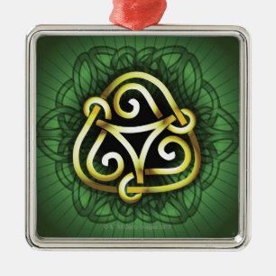 Keltischer Knoten Silbernes Ornament