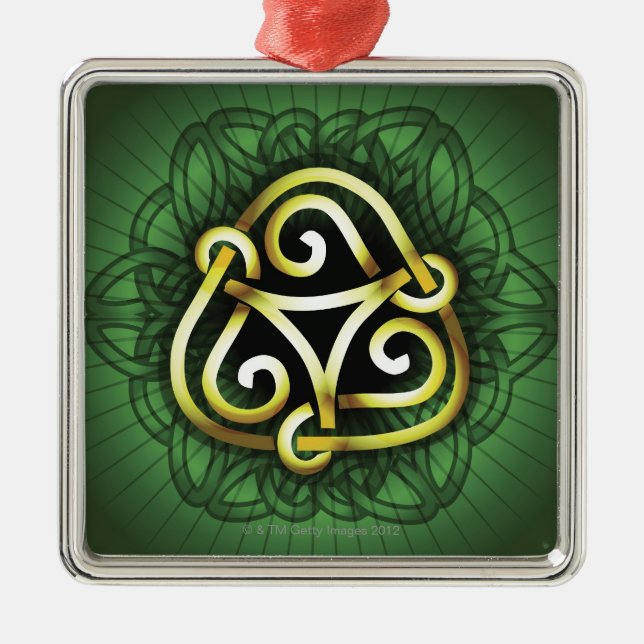 Keltischer Knoten Silbernes Ornament (Vorne)