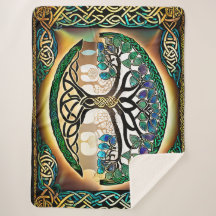 Keltischer Knotenbaum Sonnenuntergang Sherpa Blank