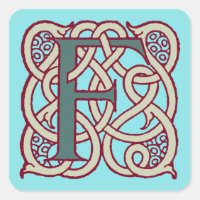 Keltischer Knotenbuchstabe Initiale Monogramm F