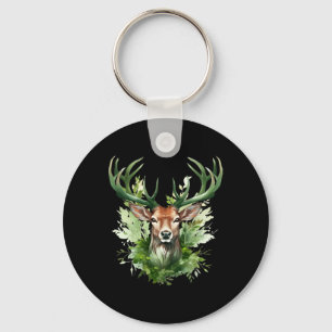 Keltischer Knotenhirsch Irischer Elch Grün St. Pat Schlüsselanhänger