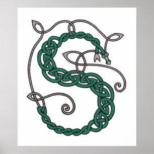 Keltischer Letter S-Druck Poster