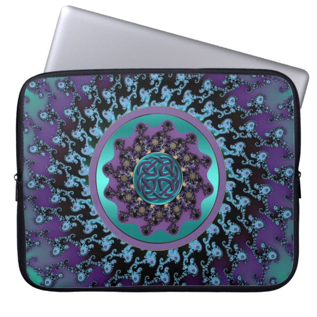 Keltischer Mandala auf bunter Laptopschutzhülle (Vorderseite)