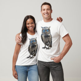 Keltischer mechanischer silberner Steampunk-Vogel T-Shirt