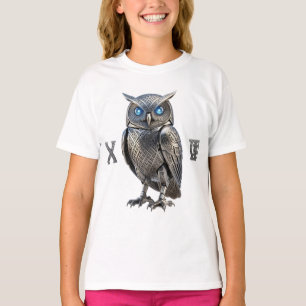 Keltischer mechanischer silberner Steampunk-Vogel T-Shirt