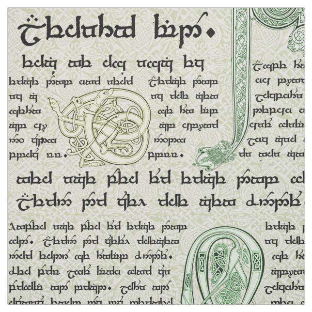 Keltischer Probenehmer im Grün Stoff (Muster)