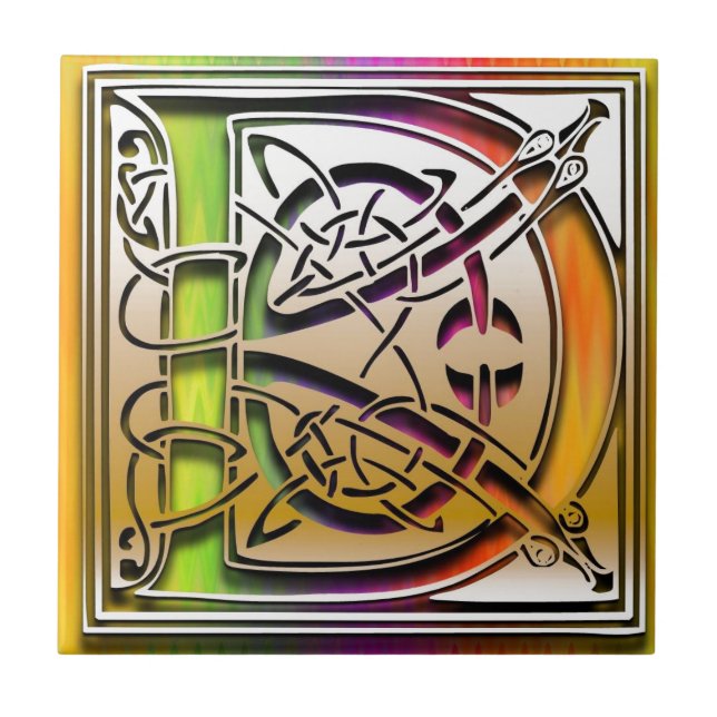 Keltischer Regenbogen-kundenspezifische Fliese (Vorderseite)