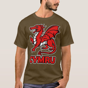 Keltischer Rotdrache Wales für walisische Menschen T-Shirt
