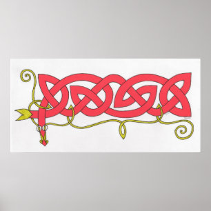 Keltischer Schlangendruck Poster