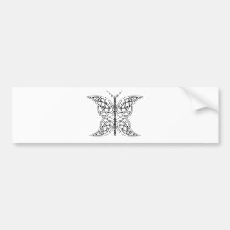 Keltischer Schmetterling Schwarzweiss Autoaufkleber