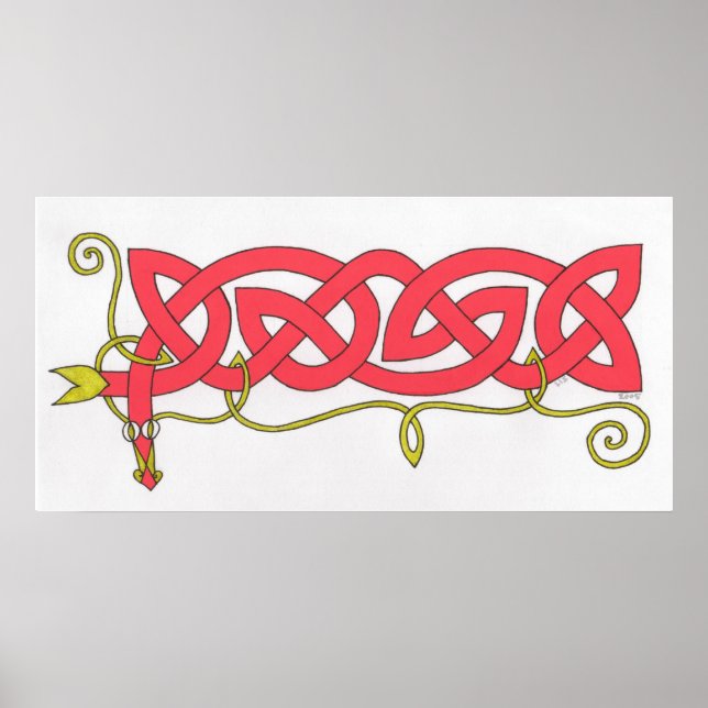 keltischer Serpent-Druck Poster (Vorne)