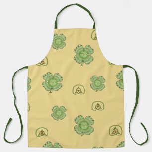 Keltischer Shamrock-All-Over-Print-Schürze Schürze