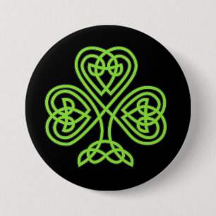 Keltischer Shamrock Button