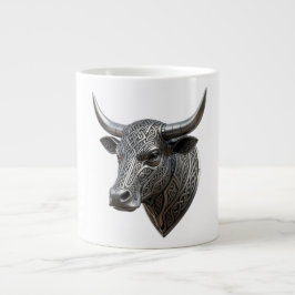 Keltischer Silber Stierkopf Wikinger Keltisch Jumbo-Tasse