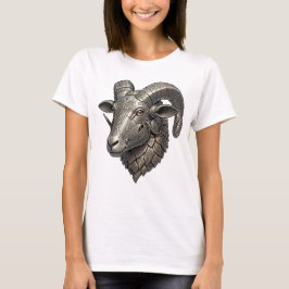 Keltischer Silber Widderkopf mit Knotenmustern T-Shirt