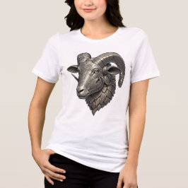 Keltischer Silber Widderkopf mit Knotenmustern Tri-Blend Shirt