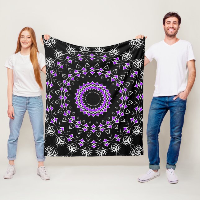Keltischer Stammes- Mandala (lila) Fleecedecke (Beispiel)