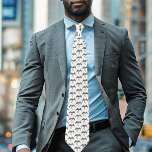 Keltischer Stammesdrache Knotenwerk Schwarz Weiß F Krawatte