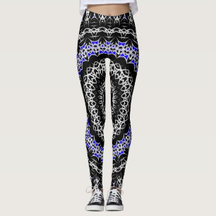 Keltischer Stammesmandala (Blau) Leggings