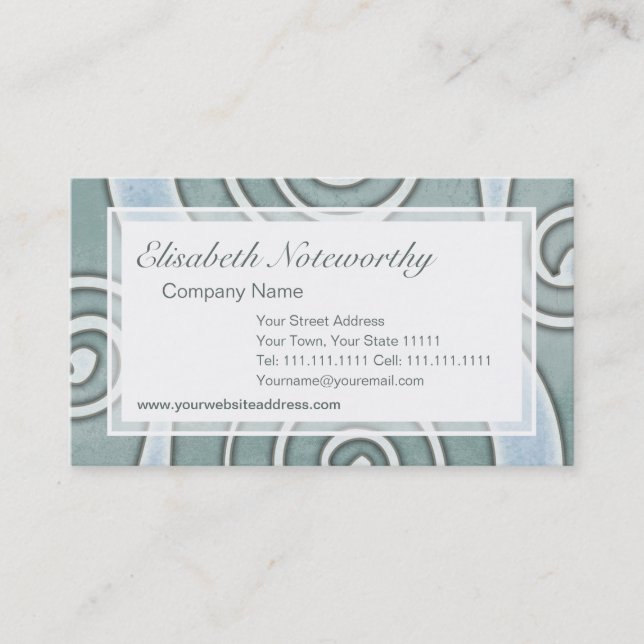 Keltischer Vintager Aquagrunge-Effekt-alte Visitenkarte (Vorderseite)