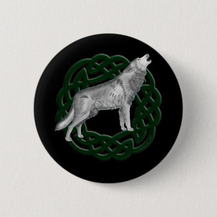 Keltischer Wolf Button