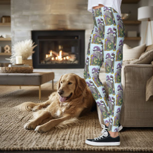 Keltischer Zauberer-Drache Fantasy Lila Leggings
