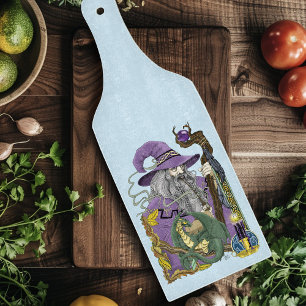 Keltischer Zauberer-Drache Fantasy Lila Schneidebrett