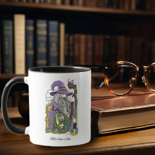 Keltischer Zauberer-Drache Fantasy Lila Tasse