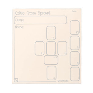 Keltisches Cross-Tarot (mittleres, einfaches Gold) Notizblock