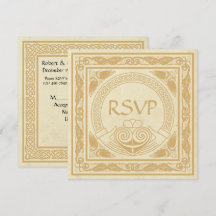 Keltisches Design mit Claddagh-Hochzeits-RSVP
