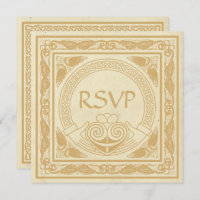 keltisches Design mit Claddagh Wedding RSVP