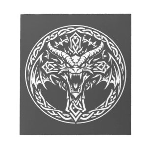 Keltisches Drachen-Emblem von BurnsInHell Notizblock