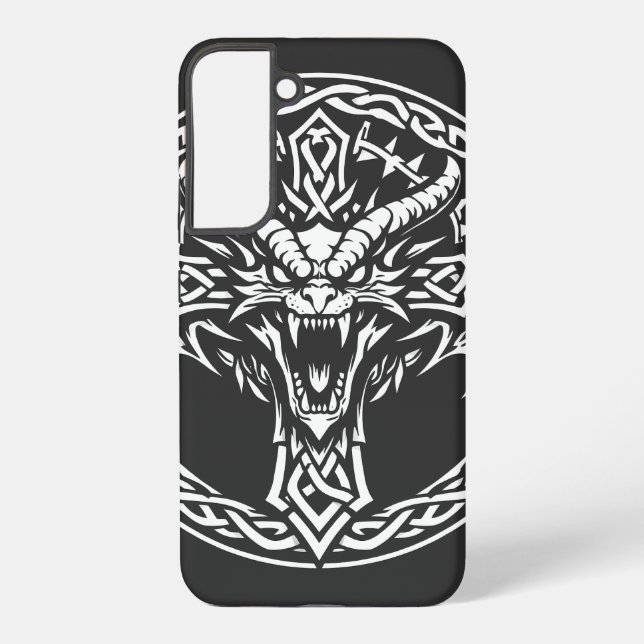 Keltisches Drachen-Emblem von BurnsInHell Samsung Galaxy Hülle (Rückseite)