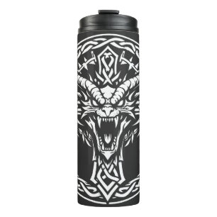 Keltisches Drachen-Emblem von BurnsInHell Thermosbecher