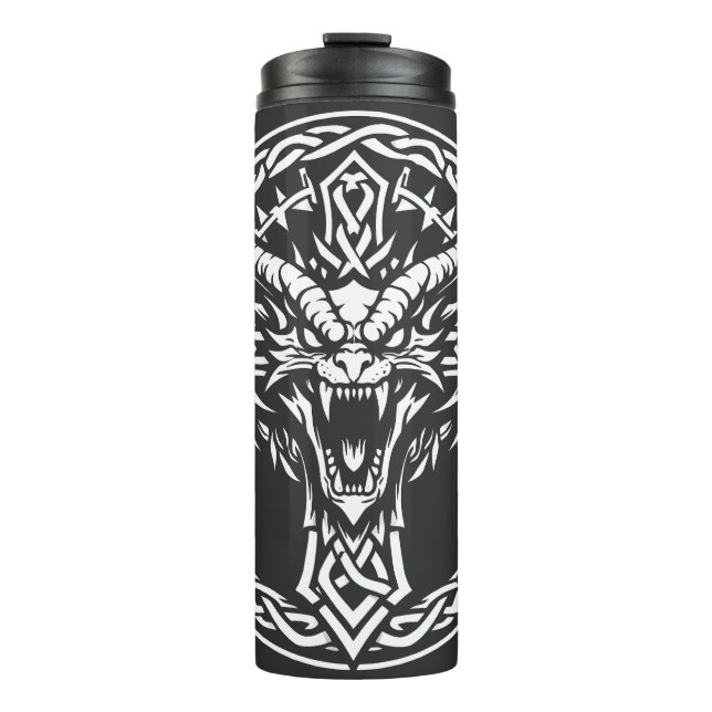 Keltisches Drachen-Emblem von BurnsInHell Thermosbecher (Vorderseite)