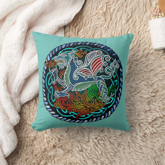 Keltisches Drachenkissen Kissen (Decke)