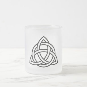 Keltisches Dreifach-Knoten-Triquetra-Symbol Mattglastasse