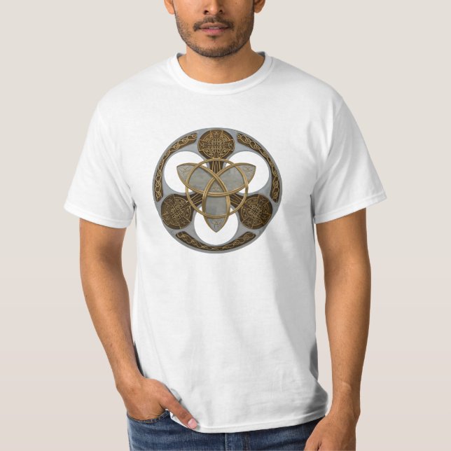 Keltisches Dreiheits-Schild T-Shirt (Vorderseite)
