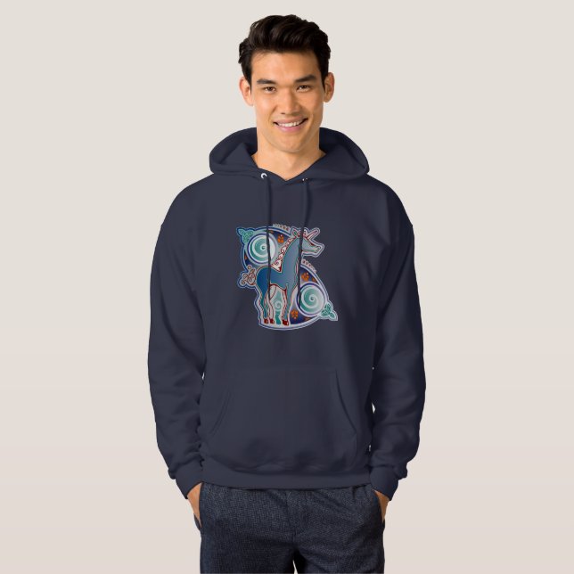 Keltisches Einhorn Hoodie (Vorne ganz)